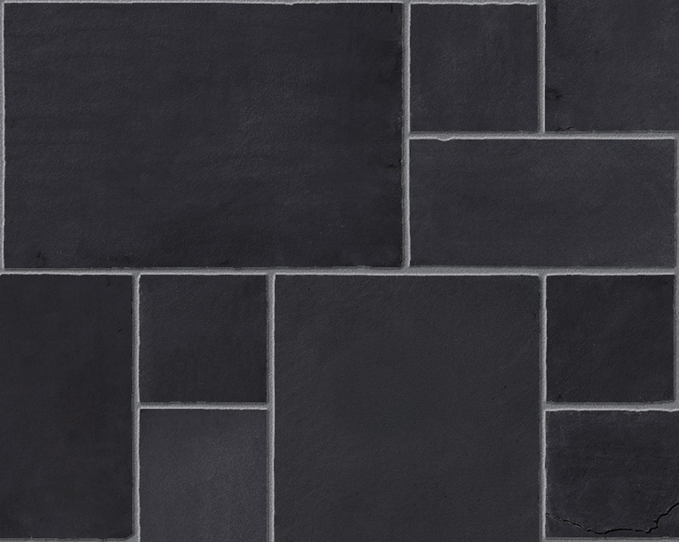 Staffordshire Paving- Black Mix - Limestone - Riven